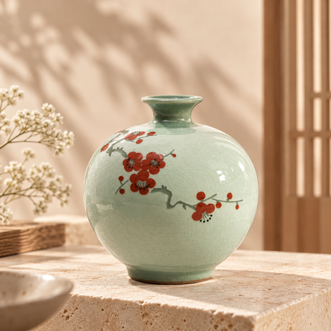 Korean Celadon Porcelain Vase